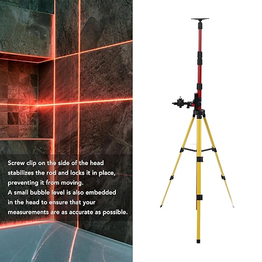 Stainless Steel Level Support Pole, 114-388mm Adjustable Base, Heavy Duty Telescoping RodLevel TripodTelescopic Pole - OneBag