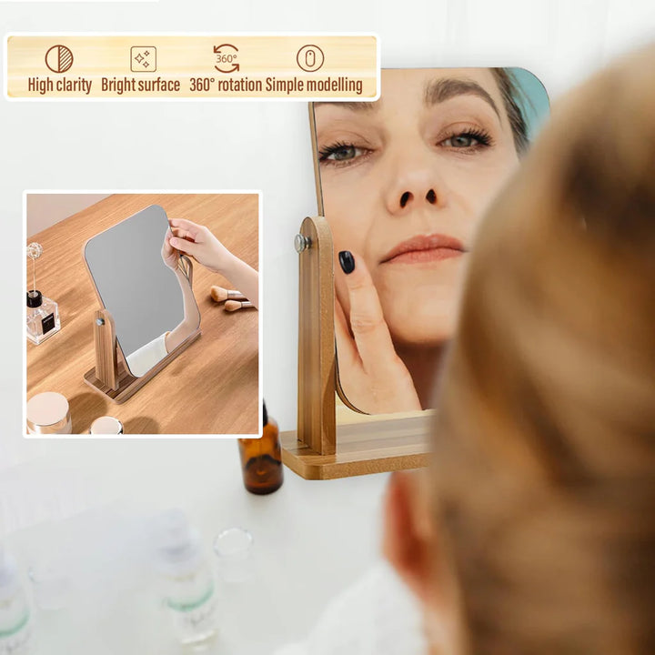 Makeup 360 Mirror LED Light Table, Bathroom, Desktop Vintage Mirror - OneBag