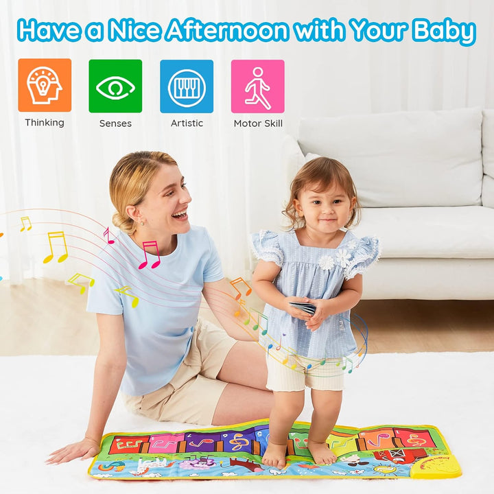 Joyjoz Kids Piano Mat with 25 Sounds, Music/Dance Mat for Toddlers, Ages 1-5 - OneBag