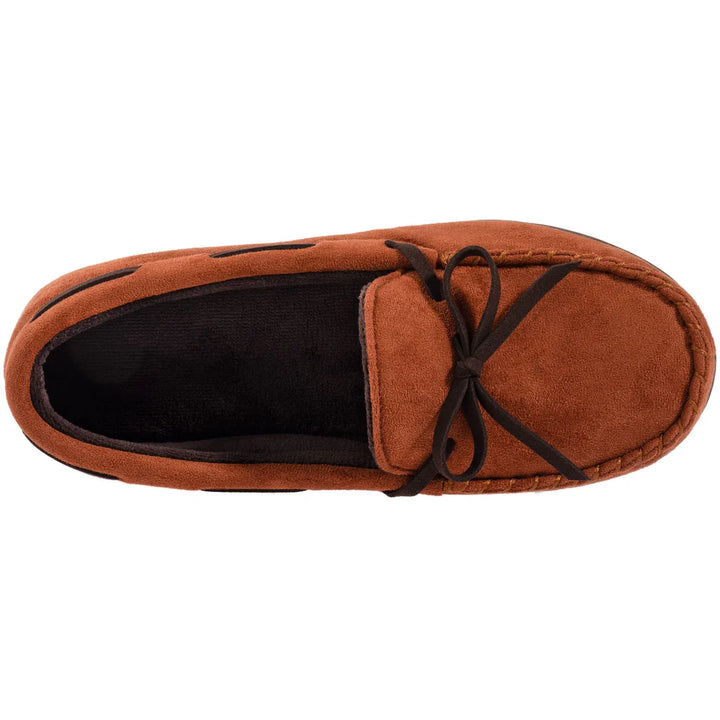 Women's Brown Sally Classic Suede Moccasin Loafer Flat Slipper Fit Shoes for Work, 5 UK - OneBag