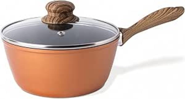 16 cm nuovva Non Stick Saucepan with Lid – Induction Small Saucepan –