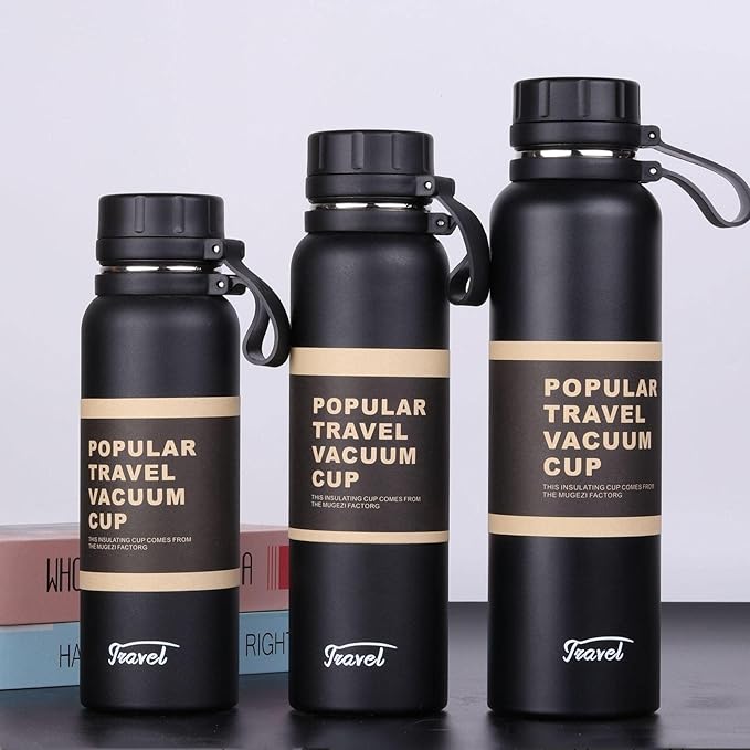 1L Outdoor Portable Stainless Steel Insulation Pot Vacuum Bottle Flask for Hot and Cold - OneBag