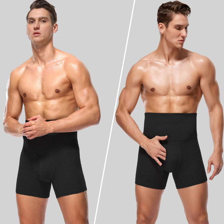 High Waist Cotton Underpants Long Legs Boxer Shorts, Fitted Trunks Shapewear Underwear- Black 3XL - OneBag
