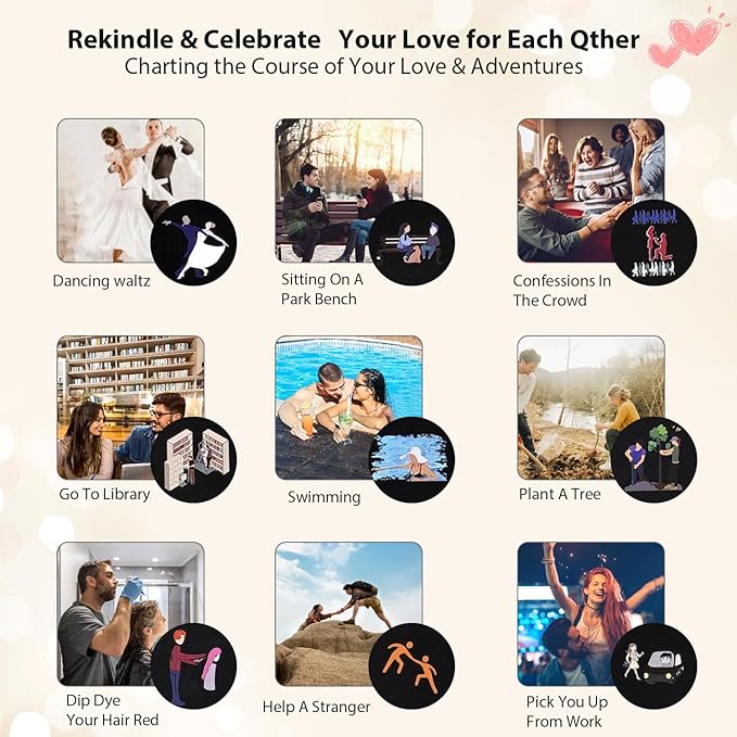100 Dates Scratch Off Poster Couple Gifts,100 Things To Do Bucket List For Couples,Boyfriend,His And Hers Gifts,Best Valentines Day Gift,Engagement, Anniversary-A2 Size - OneBag