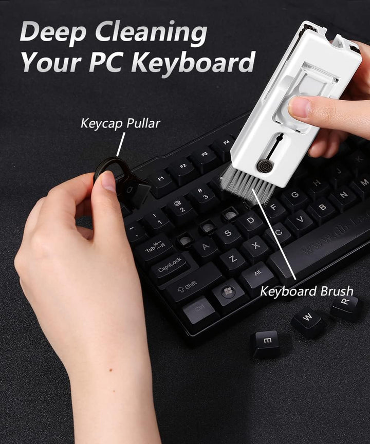 11Pcs Keyboard, Earbuds, Camera Lens, and Laptop Cleaning Brush Kit - OneBag