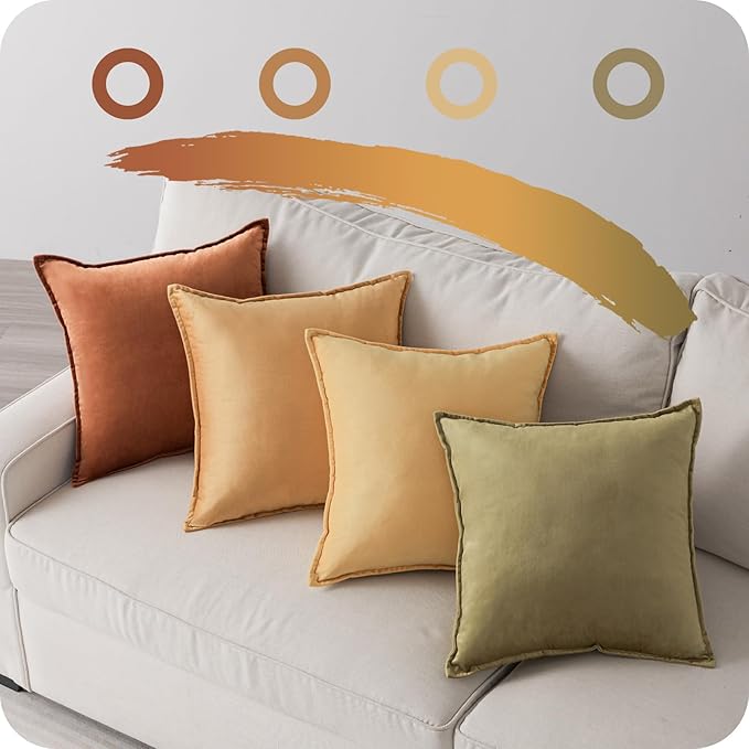 4 Pcs Cushion Covers 30x50cm Set, Soft Decorative Throw Pillow Cover - OneBag