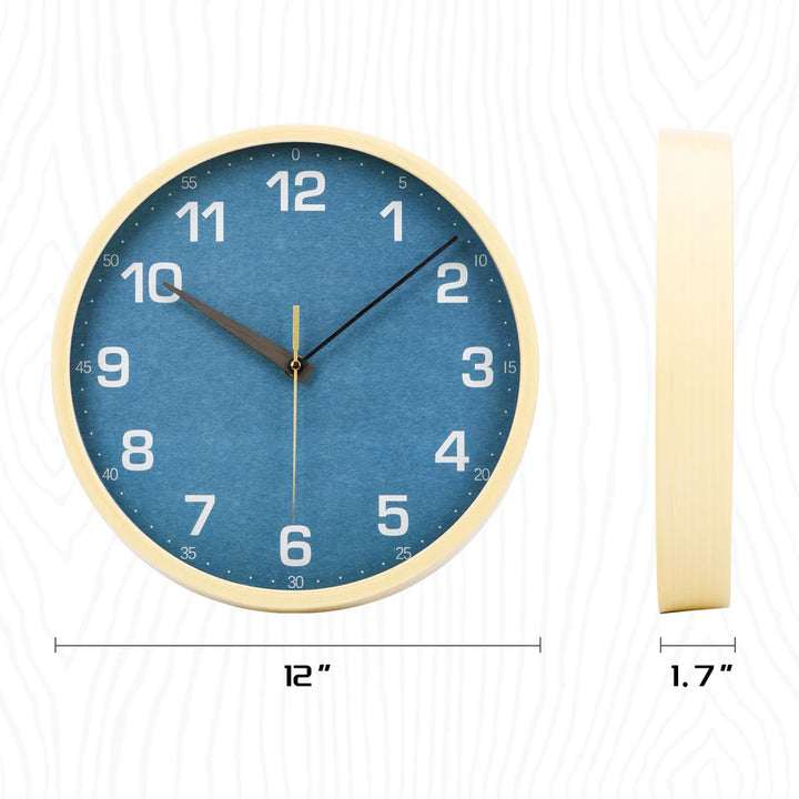Silent Non-Ticking Simple Round Shape Wall Clock for Home Decor Home - OneBag