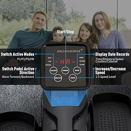 Rollingsurfer Under Desk Elliptical Machine, Adjustable Speeds Elliptical Trainer with Remote Control, Seated Pedal Exerciser - OneBag