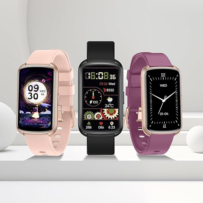 Runlio Fitness Tracker, 1.47inch TFT tracker with High Resolution Touch Screen and Thin Smart Band,5 ATM Waterproof Pedometer,Blood Oxygen Heart Rate Monitor, Android iOS Fitness Watch - OneBag