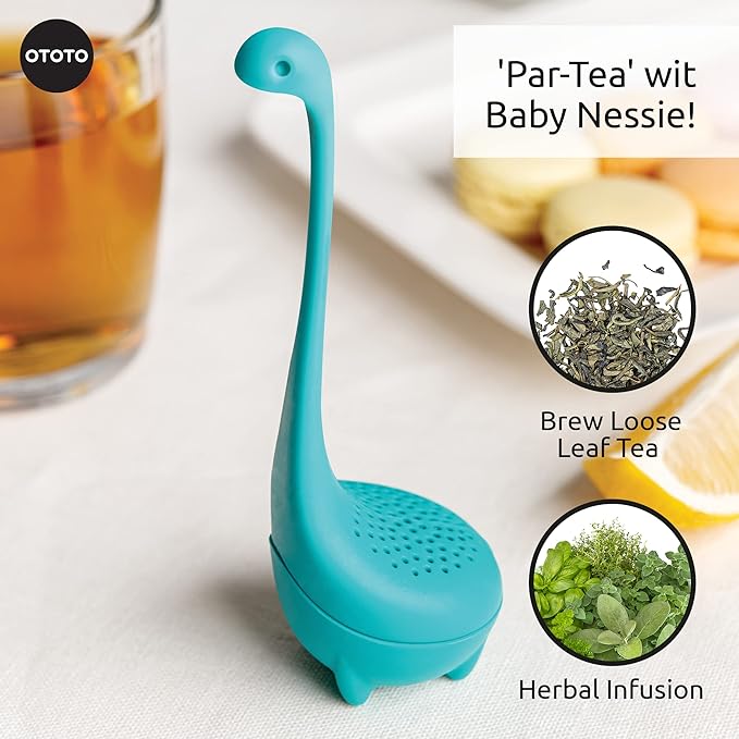 Turquoise Tea Infuser by OTOTO -Tea Infuser, Tea Accessories, Silicone Tea Infuser, Cute Gifts, Tea Diffusers for Loose Tea, Cute Tea Strainer - OneBag