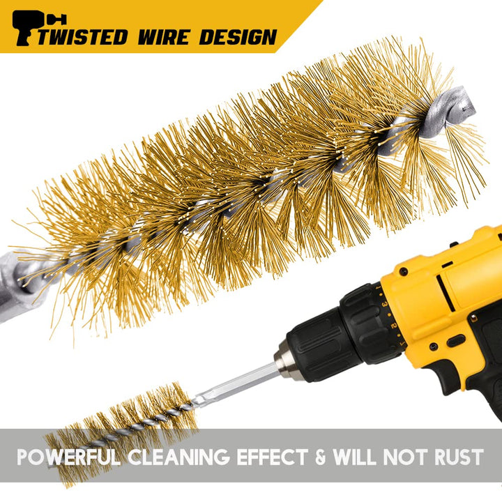 10 Pcs Wire Wheel Brush Drill with Cup, Tube, 1/4-Inch Shank Brush for Cleaning, Rust, Paint, Polishing - OneBag