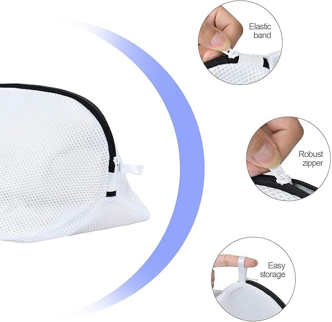 2 Pcs Shoe Washing Machine Bag, Trainer Washing Machine Bag with Durable Zips, Laundry Bags for Shoes - OneBag