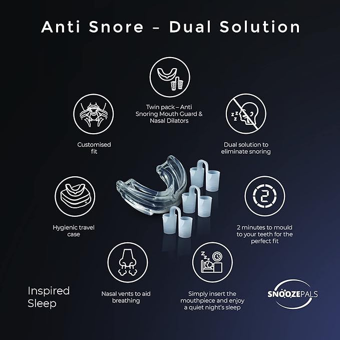 Anti Snore Device, Safe Comfortable Snoring Aids Mouthpiece Device - OneBag