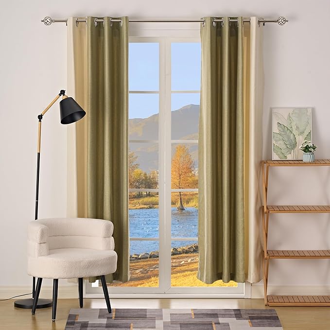 Black 120-210cm  48-84inch Curtain Pole, Single Spiral Metal Extendable Adjustable 16/19mm Diamete Curtain Rod Set, Decorative Window - OneBag
