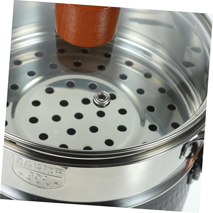 FELTECHELECTR 1 Set Multi Function Non Stick with Steamer Versatile Cooking Pot for Stovetop Ideal for Heating Milk Sauces More Induction Gas Compatible - OneBag
