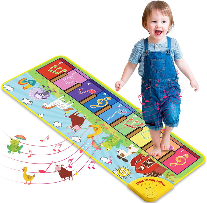 Joyjoz Kids Piano Mat with 25 Sounds, Music/Dance Mat for Toddlers, Ages 1-5 - OneBag