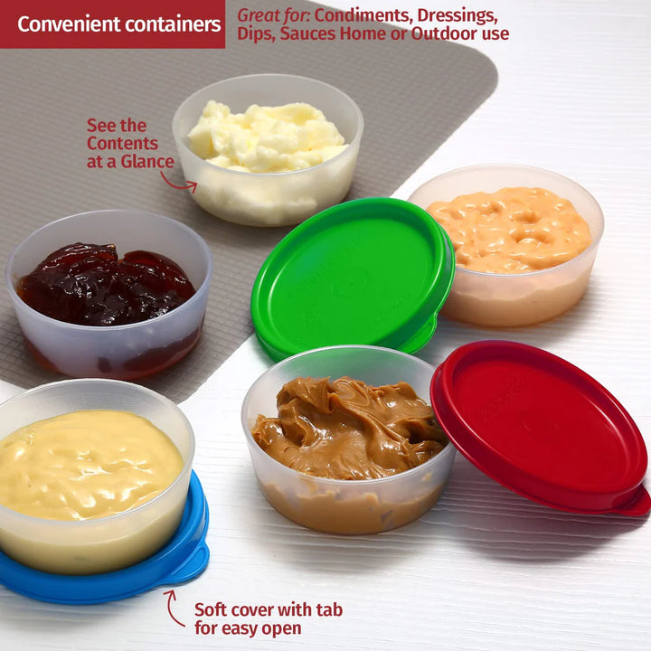 16 Pcs Sauce Condiment Cups Containers, 2.3 oz Salad Dressing Baby Food Pots - OneBag