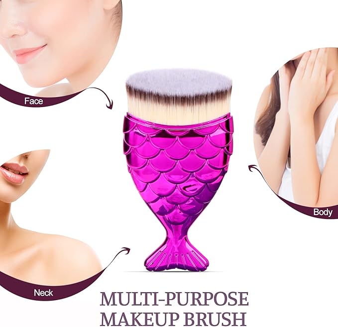 Kabuki Brush Sunscreen Applicator for  Foundation, Makeup Brushes for Liquid Foundation Powder Cream Contour Buffing Stippling Blending - OneBag