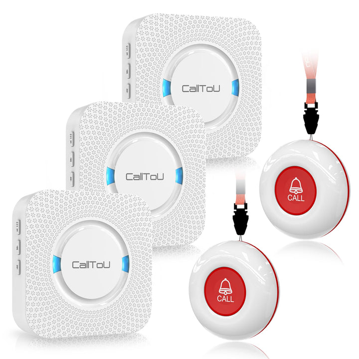 Wireless Caregiver Pager Alert System, Call Button, Watch, Receiver for Elderly, Buzzer Alarm - OneBag