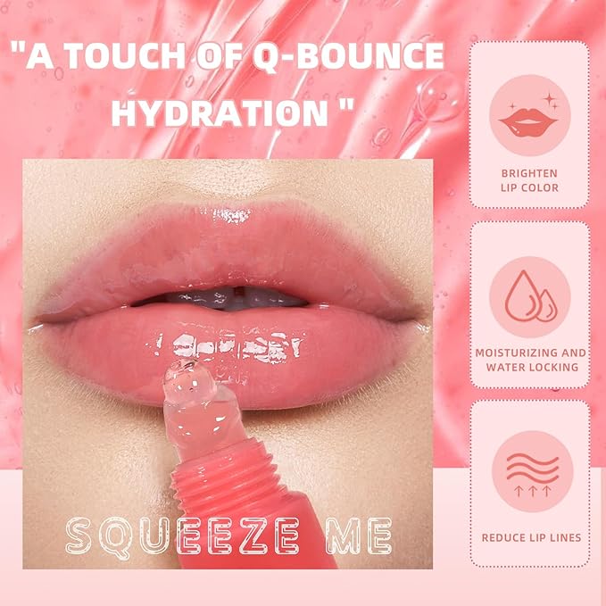 Preocea Red Tinted Lip Oil,Moisturising Lip Balm,Long-Lasting Lip Gloss,Brighten Lip Color,Reduce Lip Lines,Lip Makeup Base For Dry Lip's Moisturizing Hydrating And Nourishing - OneBag