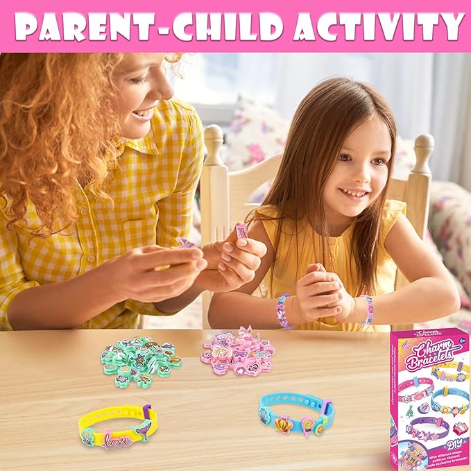 FGZU DIY Bracelet Making Kit for Girls, Arts and Crafts for Kids, Friendship Bracelet Making Kit, Girls Birthday Presents - OneBag