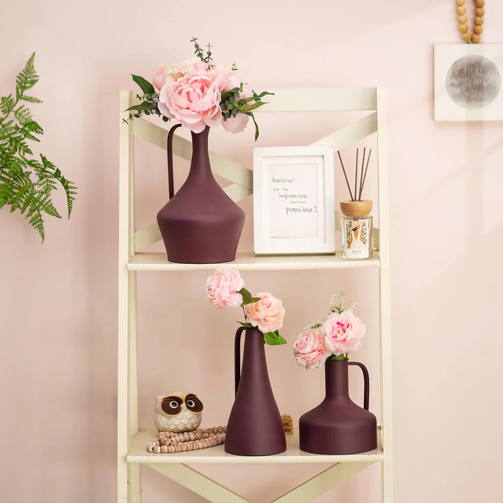 Metal Pitcher Flowers Vases, for Modern Boho House, Living Room, Table, Office - OneBag
