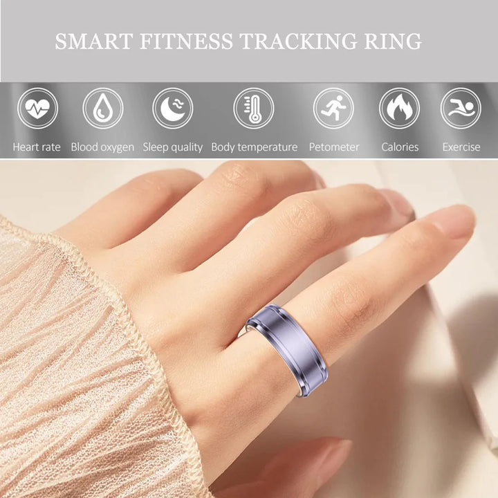 Unisex Smart Ring Fitness Tracker, Sleep Tracking, Heart Rate, Blood Oxygen Monitoring - OneBag