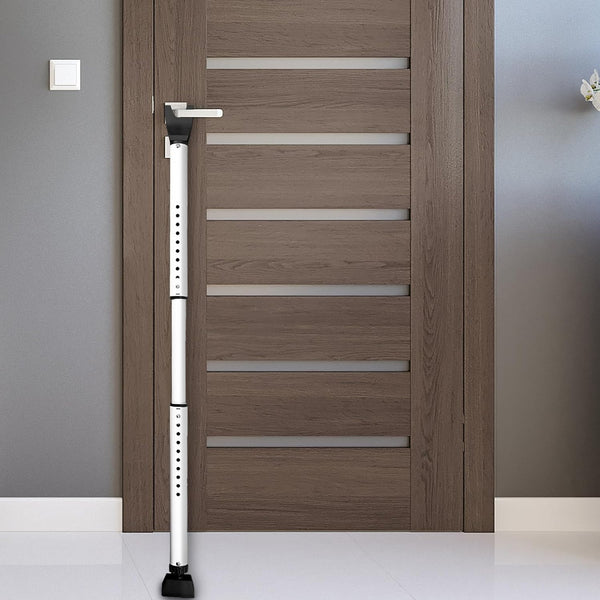 HOMGEN Adjustable Security Bar Door Brace 3-Stage Adjustable (84cm-113cm) Door Security Bar Security Door Brace Home Security Non Slip Door Brace Anti-Theft Patio Door Security Locks for Doors
