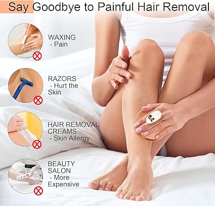 Gold Crystal Hair Remover, Washable Reusable Skin Exfoliating Hair Removal Stone - OneBag