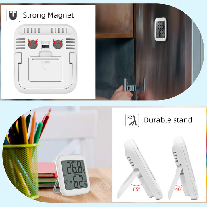 3 Pcs Outdoor Indoor Mini HD 2.1” Display Digital Thermometer Humidity Meter Hygrometer - OneBag