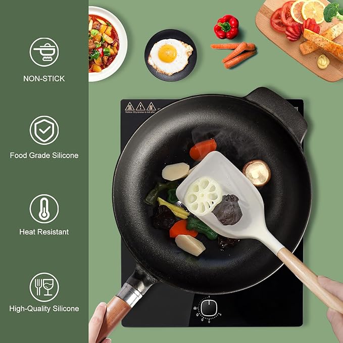 25 Pcs Silicone Non-stick Cooking Utensils Set, Spatula, Whisk, Cutting Board, Tong, Fruit Knife - OneBag