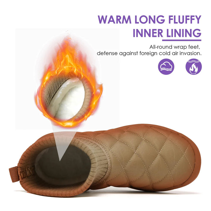 Women Winter Boots, Fur Lined Waterproof Snow Boots - OneBag