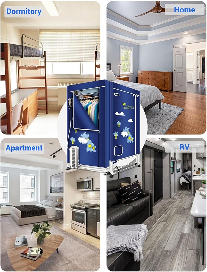 Heated Clothes Airer, 1600W-1.7 Meter Electric Clothes Dryer (Anion) with 360 Mins Timer, 3-Tier Foldable Heated Clothes Dryer with Cover, Energy Saving Heated Airers for Indoor- Used - OneBag