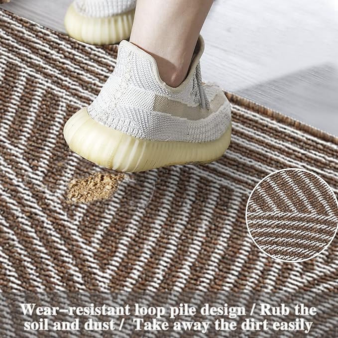 50x80cm Brown Absorbent Non-slip Bathroom Mat - OneBag