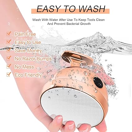 Gold Crystal Hair Remover, Washable Reusable Skin Exfoliating Hair Removal Stone - OneBag