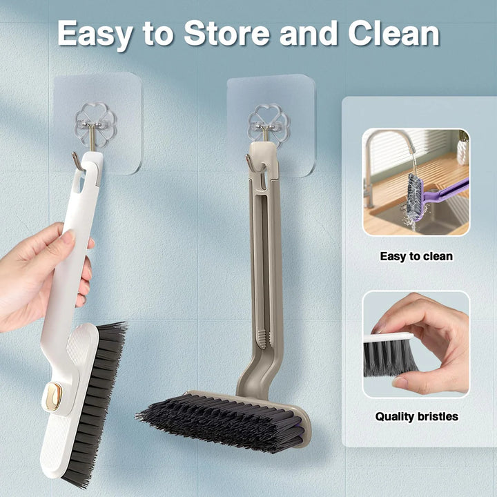 11 Pcs Multi-Function 360 Degree Rotating Hard Bristle Crevice Cleaning Brushes - OneBag