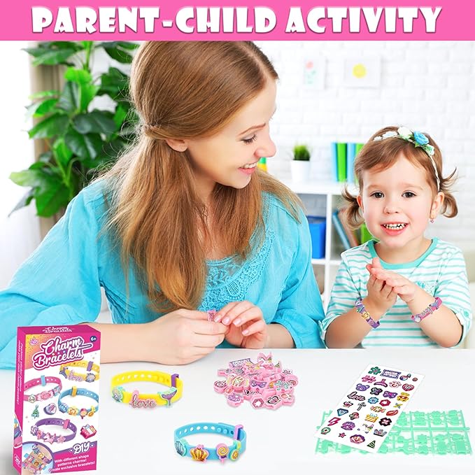 FGZU DIY Bracelet Making Kit for Girls, Arts and Crafts for Kids, Friendship Bracelet Making Kit, Girls Birthday Presents - OneBag