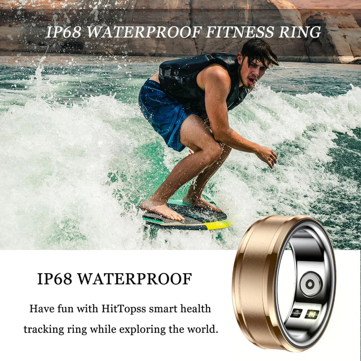 Unisex Smart Ring Fitness Tracker, Sleep Tracking, Heart Rate, Blood Oxygen Monitoring - OneBag