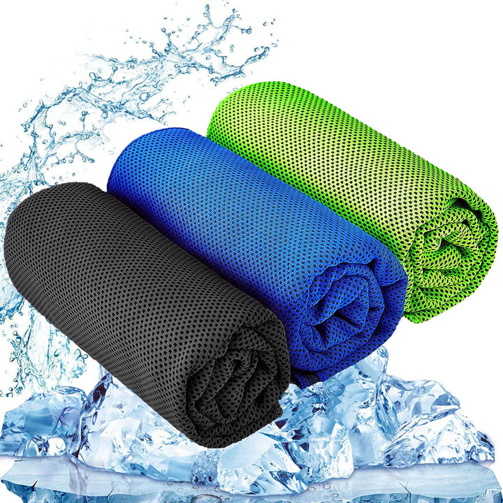3 Pcs Cooling Towel Microfibre Quick Dry Breathable for Neck & Face During Sports - OneBag