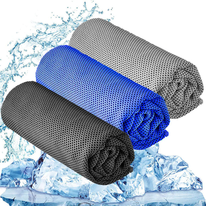 3 Pcs Cooling Towel Microfibre Quick Dry Breathable for Neck & Face During Sports - OneBag