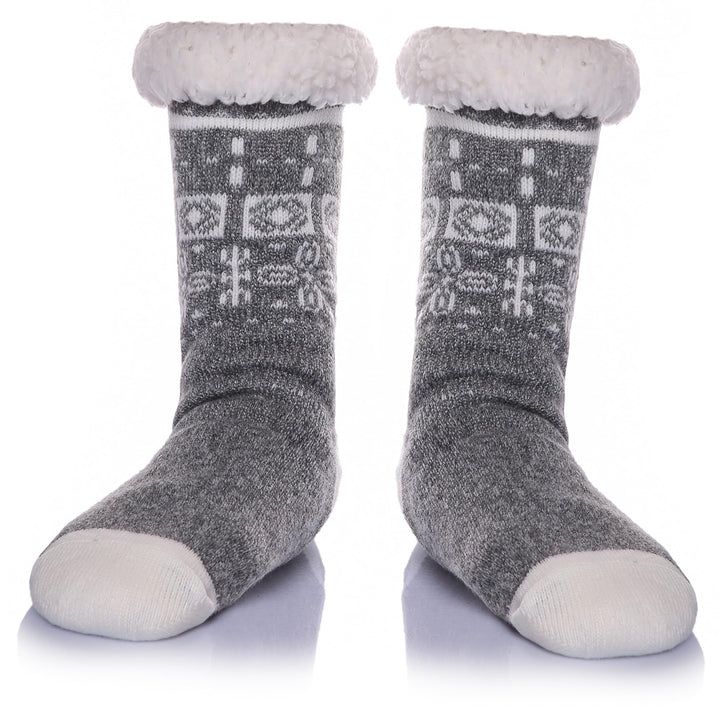 Unisex Slippers Socks, Warm Fluffy Socks with Sherpa Fleece Non Slip - OneBag
