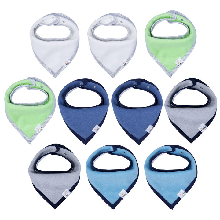 10 Pcs Baby Bandana Drool Bibs - OneBag