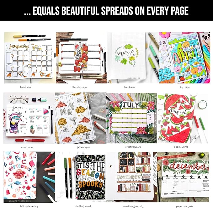 7 x 10 in Pink B5 Bullet Dotted Journal Notebook by STM, Thick Bleedproof 160gsm Paper, 150 Pages with Black Pen - OneBag