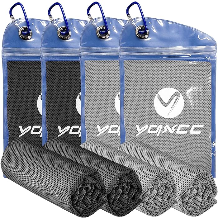 4 Pcs Cooling Towel Microfibre Quick Dry Breathable for Neck & Face During Sports - OneBag