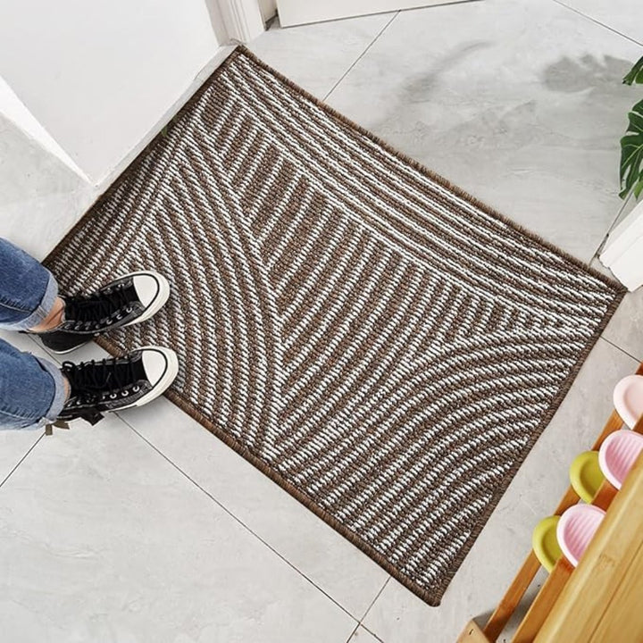 50x80cm Brown Absorbent Non-slip Bathroom Mat - OneBag