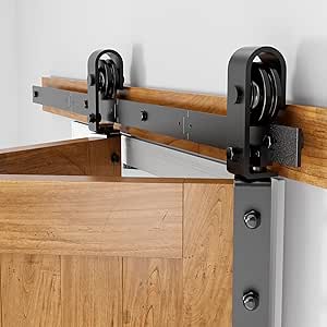 Sliding Folding Barn Door Hardware Kit 3.3FT/100.6CM Bifold Closet Door