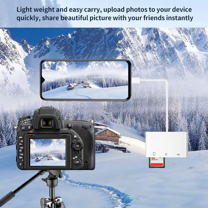 USB C to SD Card Reader,USB C to Micro SD TF Memory Card Reader Adapter - OneBag