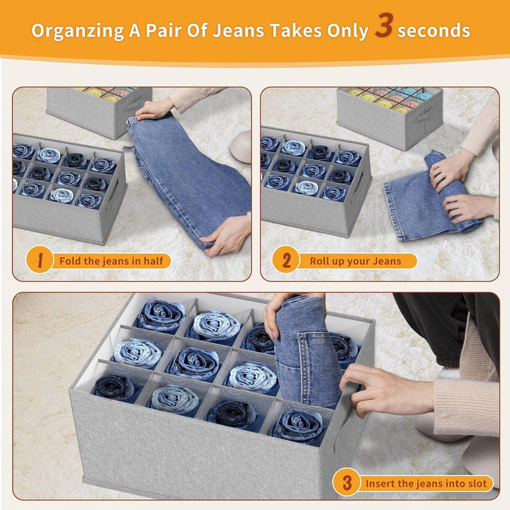 1 Pcs Wardrobe Pants Closet Storage Organiser, 12 Pocket Foldable Organizer - OneBag