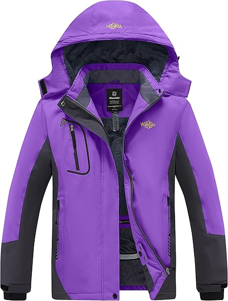 Wantdo Women's Mountain Waterproof Ski Jacket | Windproof Rain Winter Coat - OneBag