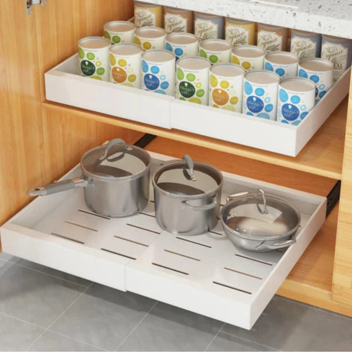 2 Pcs 31.5CM to 52CM pull out kitchen storage, cupboard pull out storage organiser - OneBag